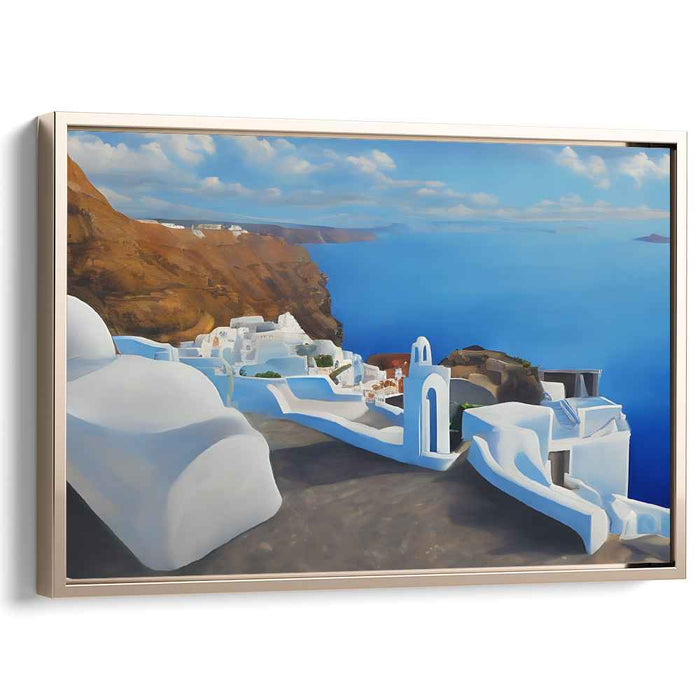 Endless Blue Odyssey: Aegean Bliss Canvas Art Print