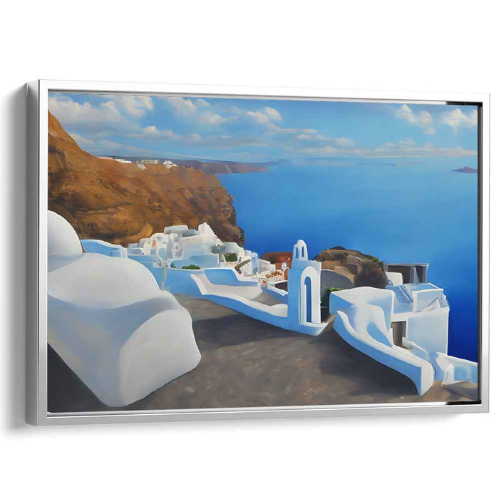 Endless Blue Odyssey: Aegean Bliss Canvas Art Print