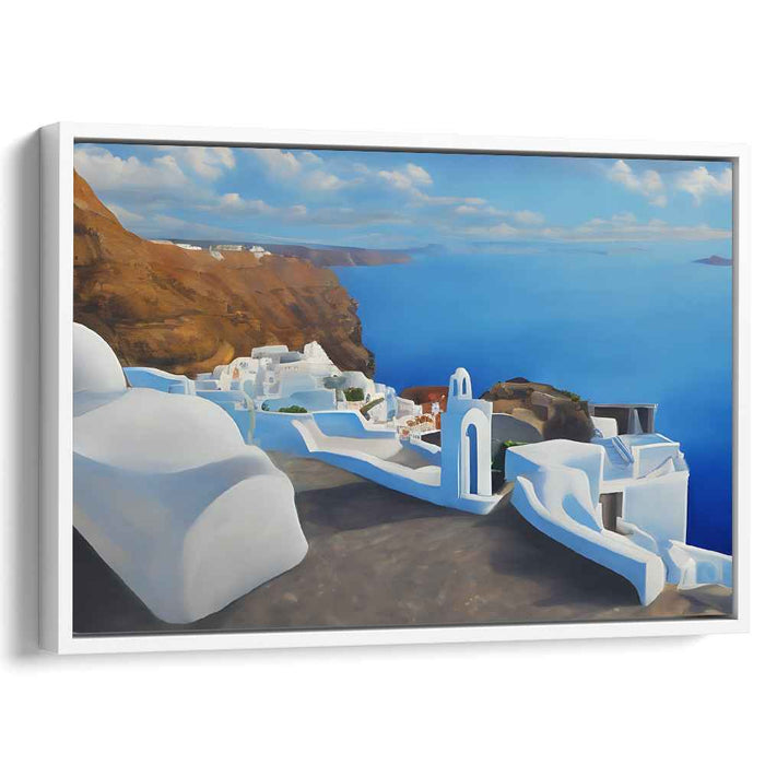 Endless Blue Odyssey: Aegean Bliss Canvas Art Print