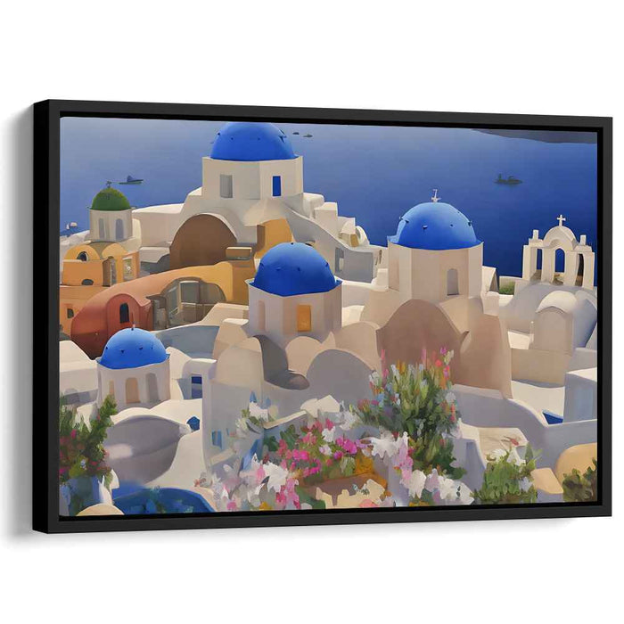 Ancient Odysseys: Panoramic Grecian Charm Canvas Art