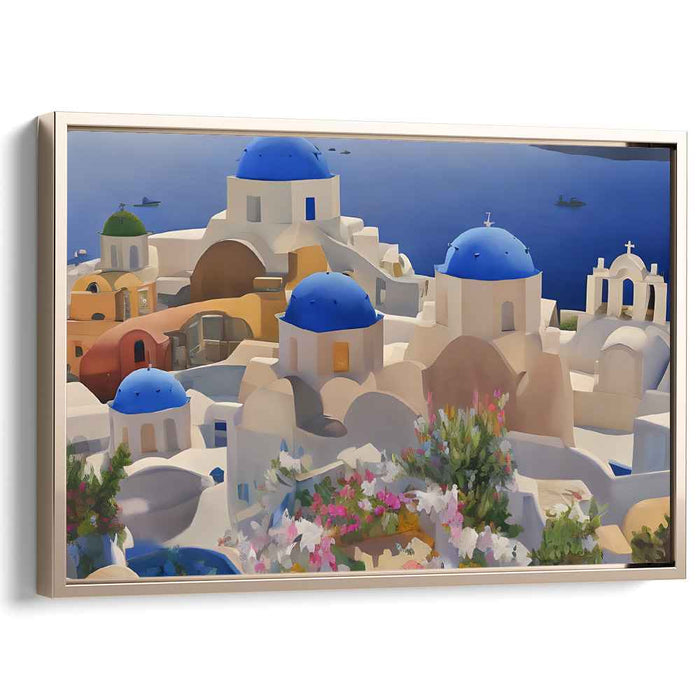 Ancient Odysseys: Panoramic Grecian Charm Canvas Art