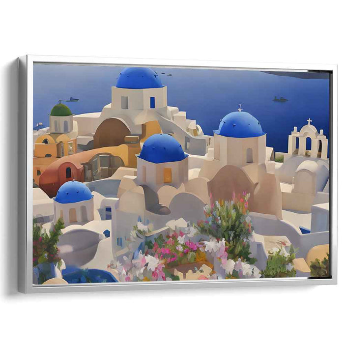 Ancient Odysseys: Panoramic Grecian Charm Canvas Art