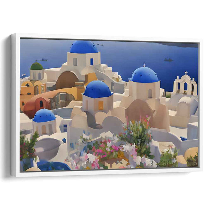 Ancient Odysseys: Panoramic Grecian Charm Canvas Art