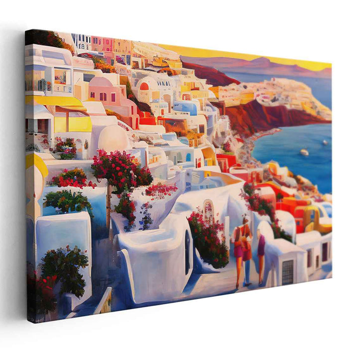 Olive Grove Reverie: A Mediterranean Dreamscape Canvas Art Print