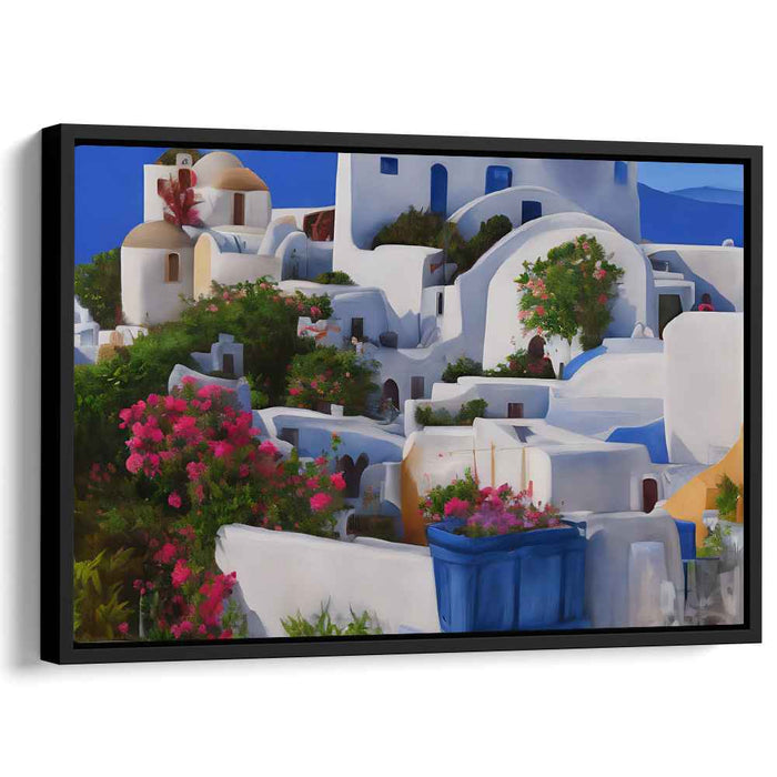 Sea Breeze Reverie: A Mediterranean Dreamscape Canvas Art Print
