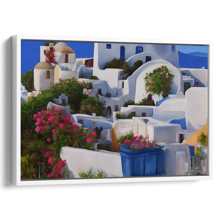 Sea Breeze Reverie: A Mediterranean Dreamscape Canvas Art Print