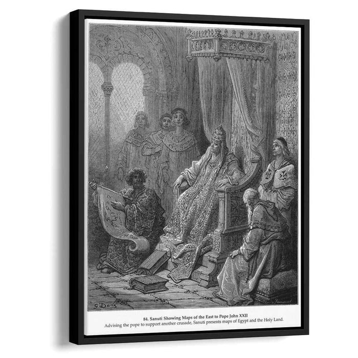 Sanuti Showing Maps of the East to Pope John XXII by Gustave Dore