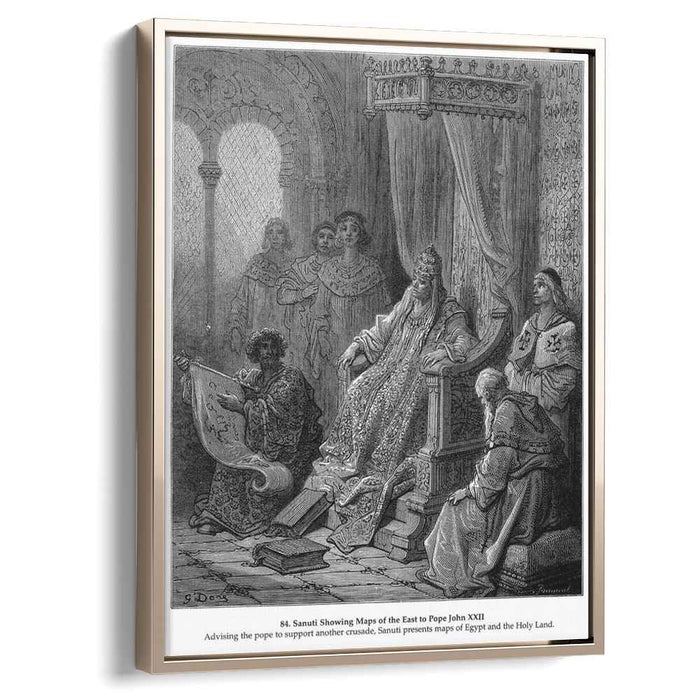 Sanuti Showing Maps of the East to Pope John XXII by Gustave Dore