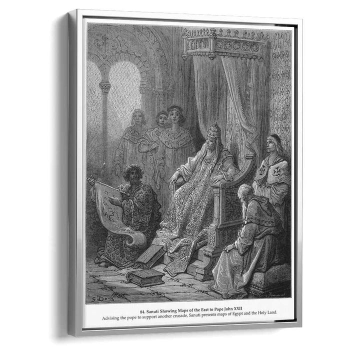Sanuti Showing Maps of the East to Pope John XXII by Gustave Dore