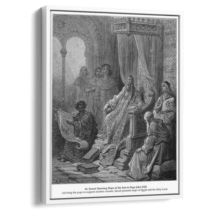 Sanuti Showing Maps of the East to Pope John XXII by Gustave Dore