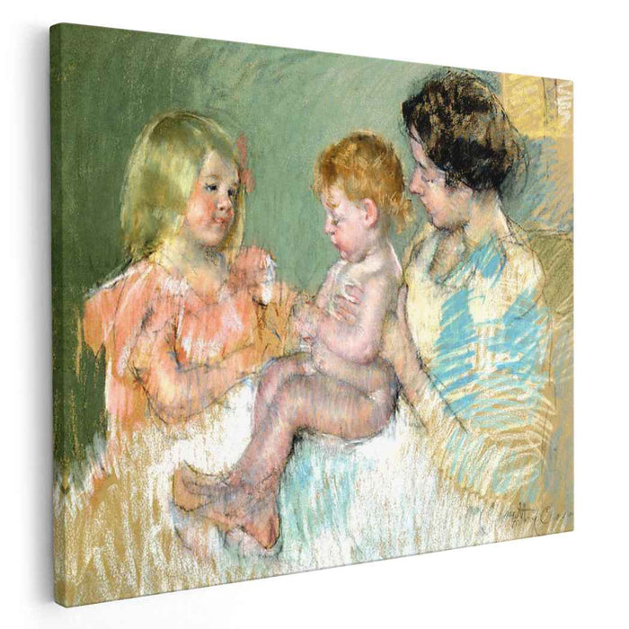 Sara and Her Mother with the Baby (1901) by Mary Cassatt