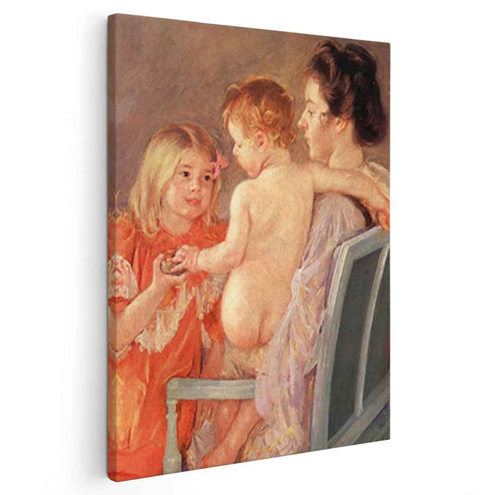 Sara Handing a Toy to the Baby (1901) by Mary Cassatt