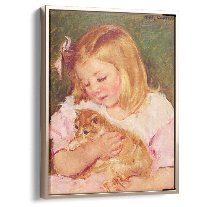 Sara Holding A Cat (1908) by Mary Cassatt