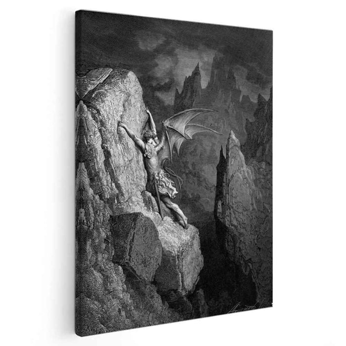 Satan's Flight Through Chaos (1868) by Gustave Dore