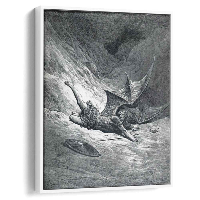 Satan Shown as the Fallen Angel after Having Been Smitten by Gustave Dore