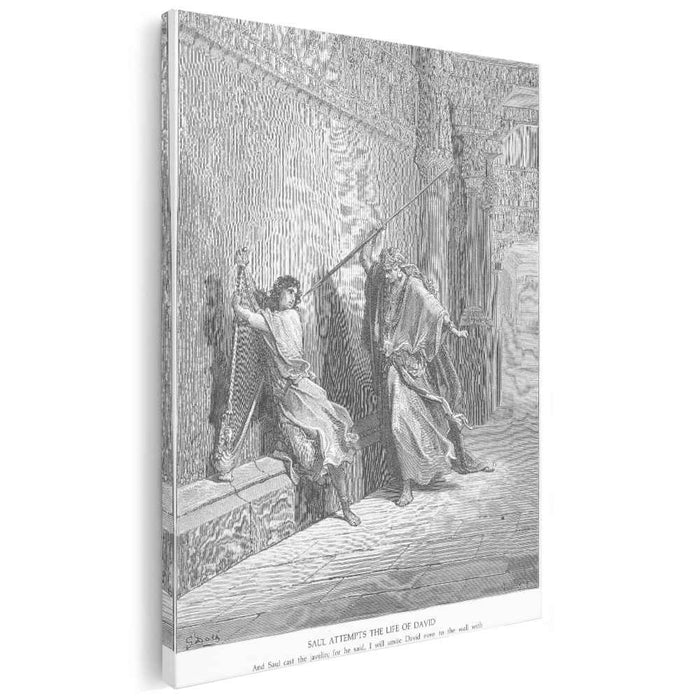 Saul Attempts to Kill David by Gustave Dore
