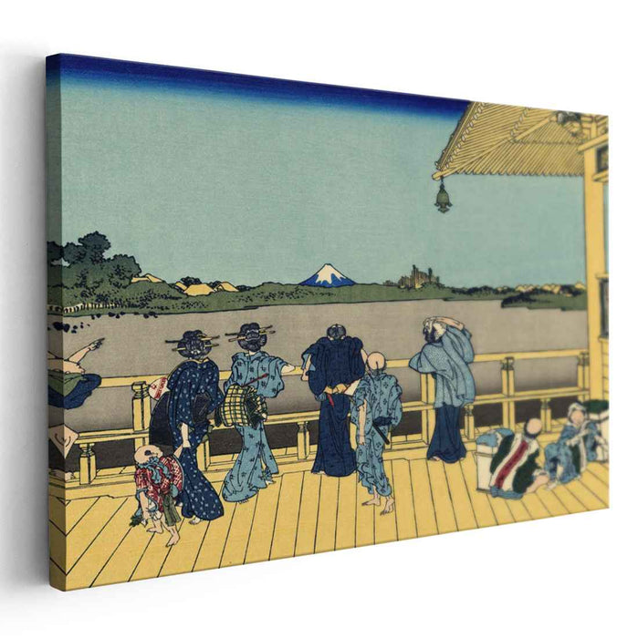 Sazai hall - 500 Rakan temples by Katsushika Hokusai