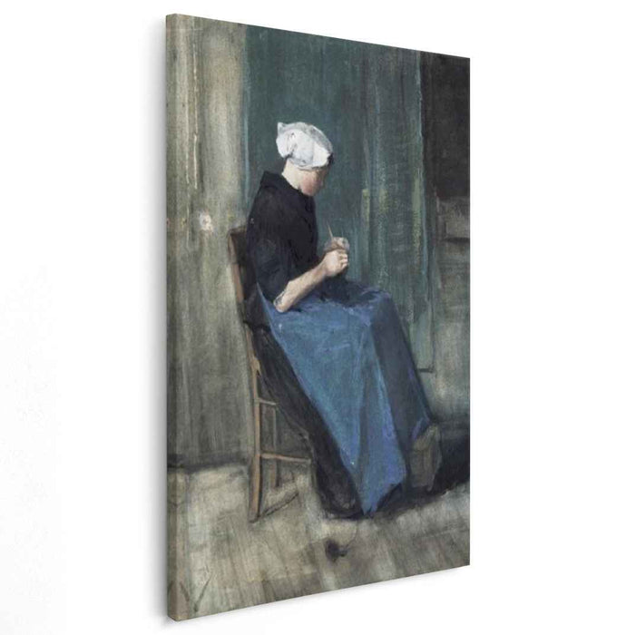 Scheveningen Woman Knitting (1881) by Vincent van Gogh