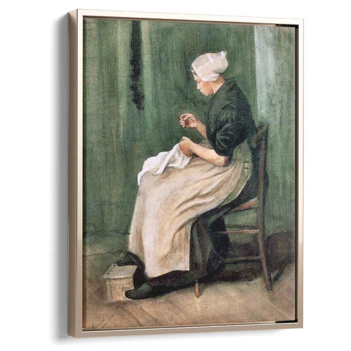 Scheveningen Woman Sewing (1882) by Vincent van Gogh