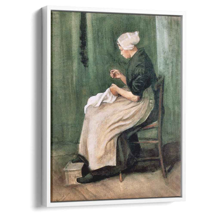 Scheveningen Woman Sewing (1882) by Vincent van Gogh