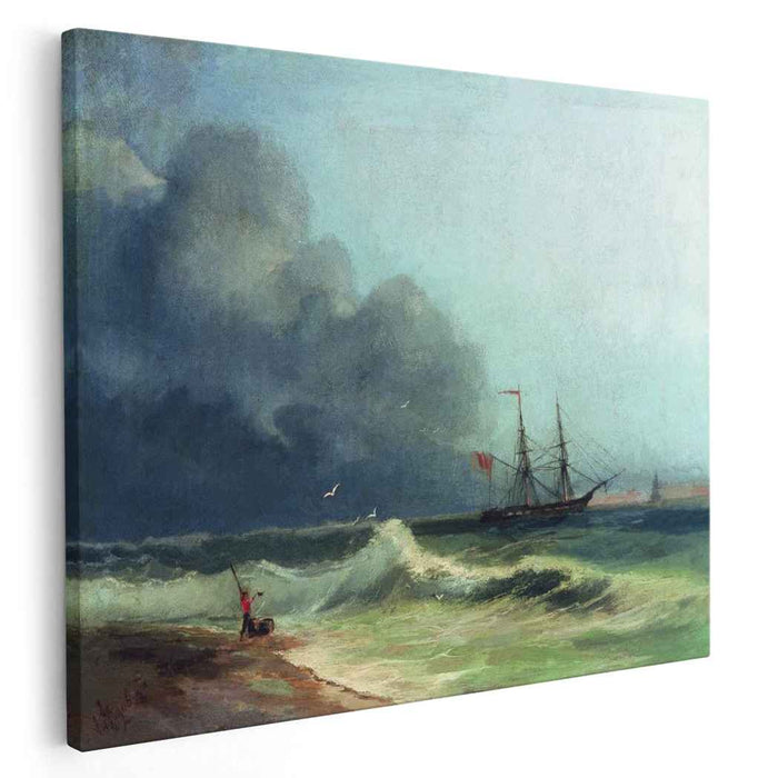 Sea before storm (1856) by Ivan Aivazovsky