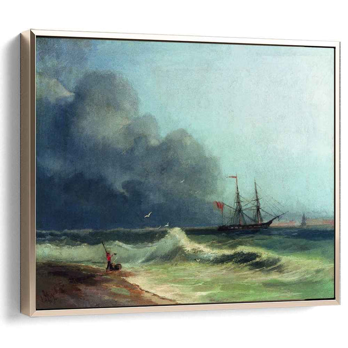 Sea before storm (1856) by Ivan Aivazovsky
