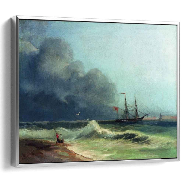Sea before storm (1856) by Ivan Aivazovsky