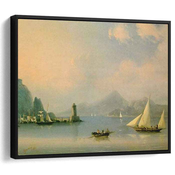 Sea channel with lighthouse (1873) by Ivan Aivazovsky