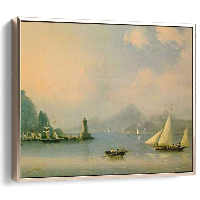 Sea channel with lighthouse (1873) by Ivan Aivazovsky