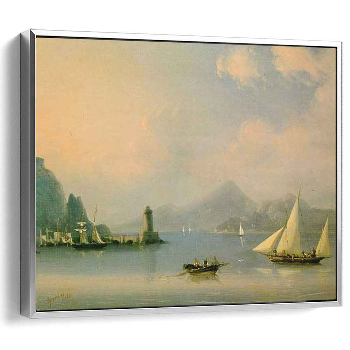 Sea channel with lighthouse (1873) by Ivan Aivazovsky