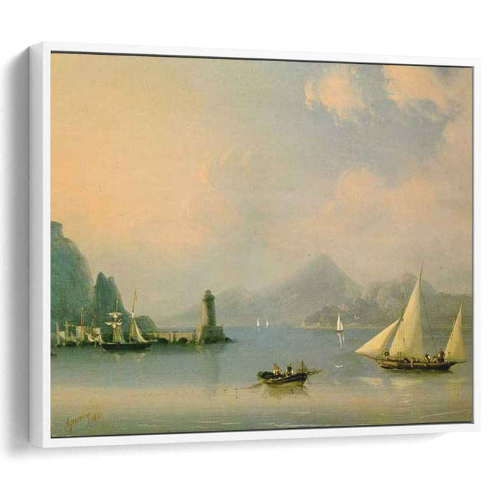 Sea channel with lighthouse (1873) by Ivan Aivazovsky