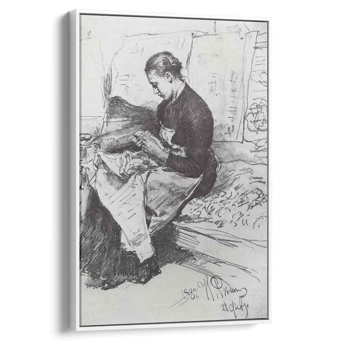 Seamstress (1882) by Ilya Repin
