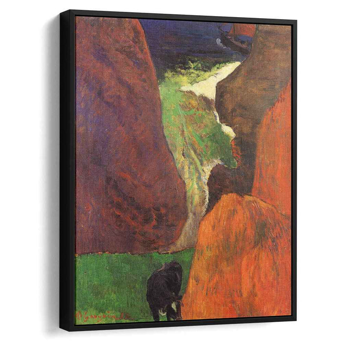 Seascape with cow on the edge of a cliff (1888) by Paul Gauguin