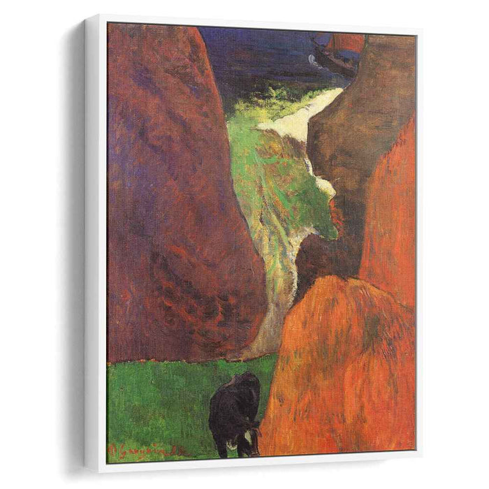 Seascape with cow on the edge of a cliff (1888) by Paul Gauguin