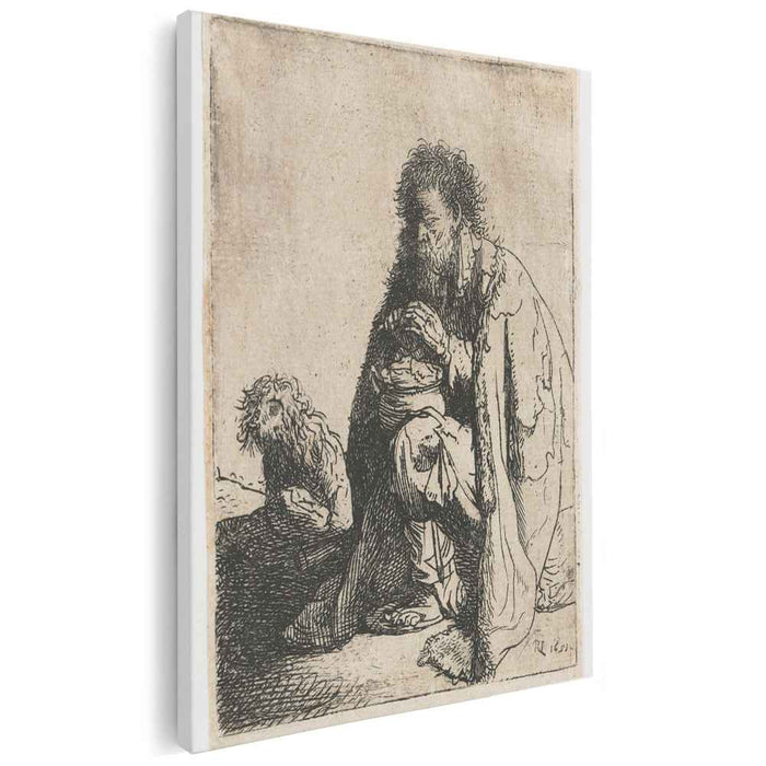 Seated beggar and his dog (1629) by Rembrandt