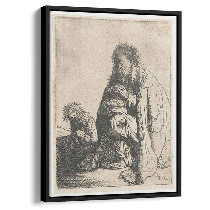 Seated beggar and his dog (1629) by Rembrandt