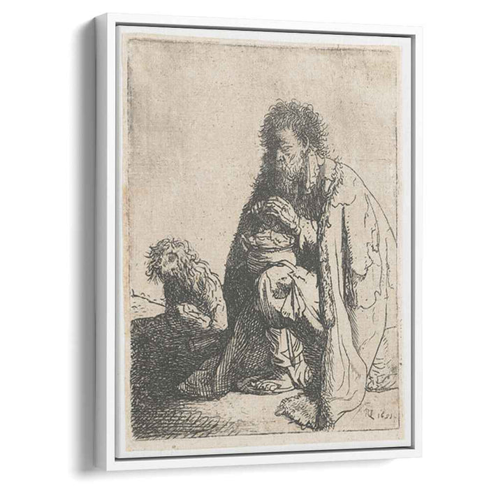Seated beggar and his dog (1629) by Rembrandt