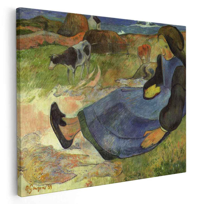 Seated breton girl (1889) by Paul Gauguin