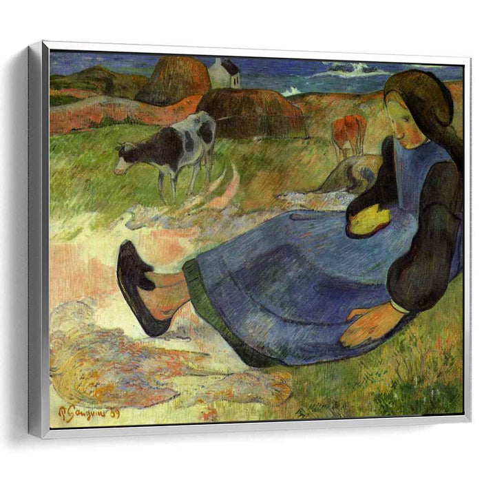 Seated breton girl (1889) by Paul Gauguin