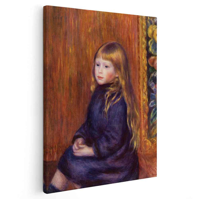 Seated Child in a Blue Dress (1889) by Pierre-Auguste Renoir