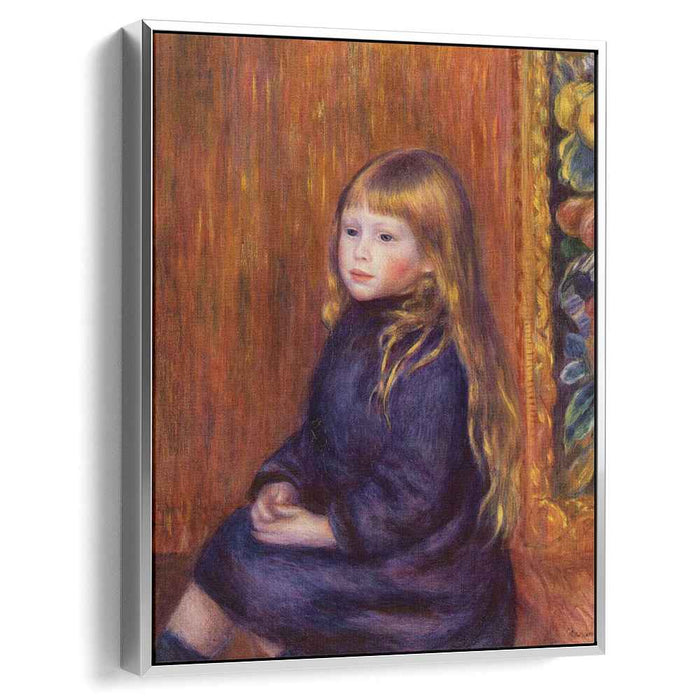 Seated Child in a Blue Dress (1889) by Pierre-Auguste Renoir