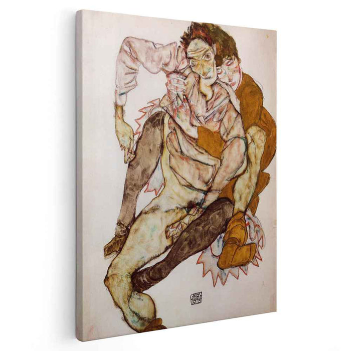 Seated Couple (Egon and Edith Schiele) (1915) by Egon Schiele