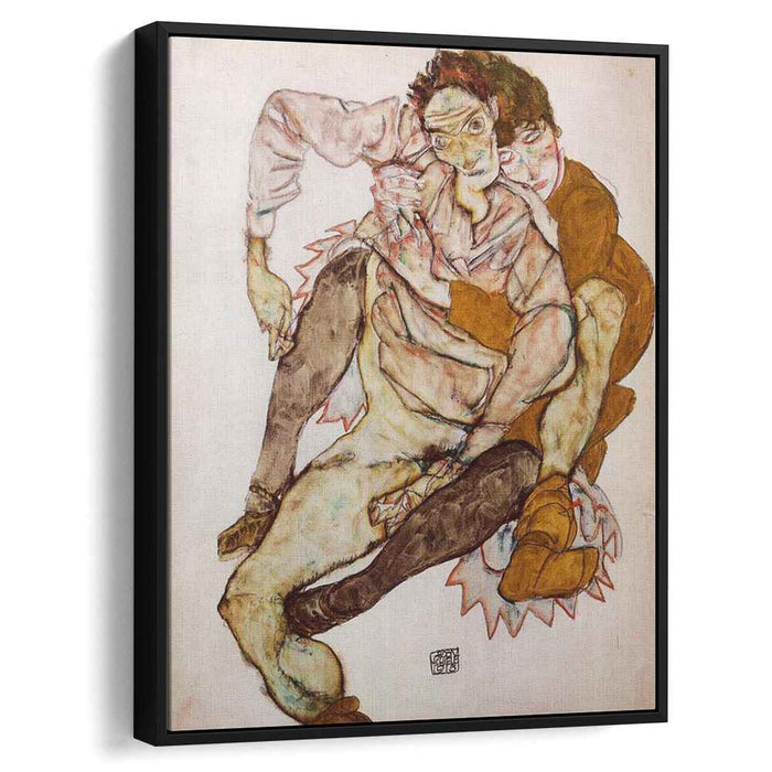 Seated Couple (Egon and Edith Schiele) (1915) by Egon Schiele