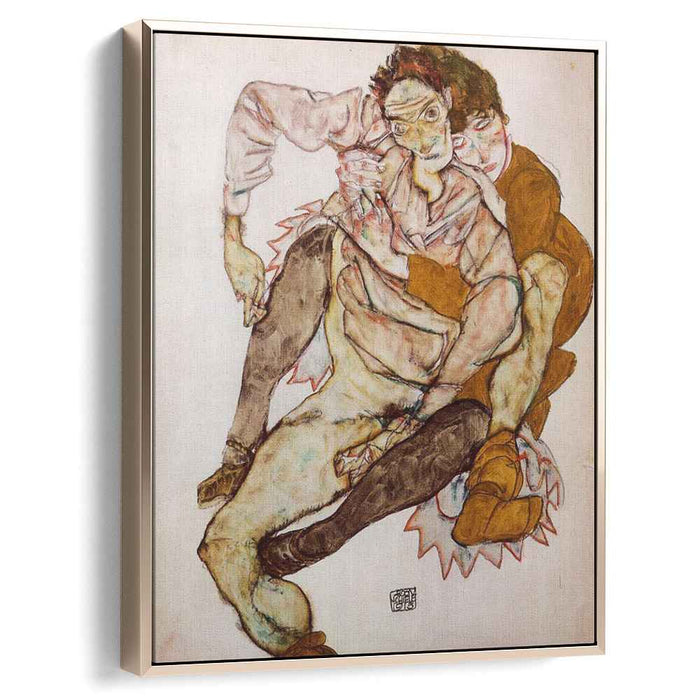 Seated Couple (Egon and Edith Schiele) (1915) by Egon Schiele