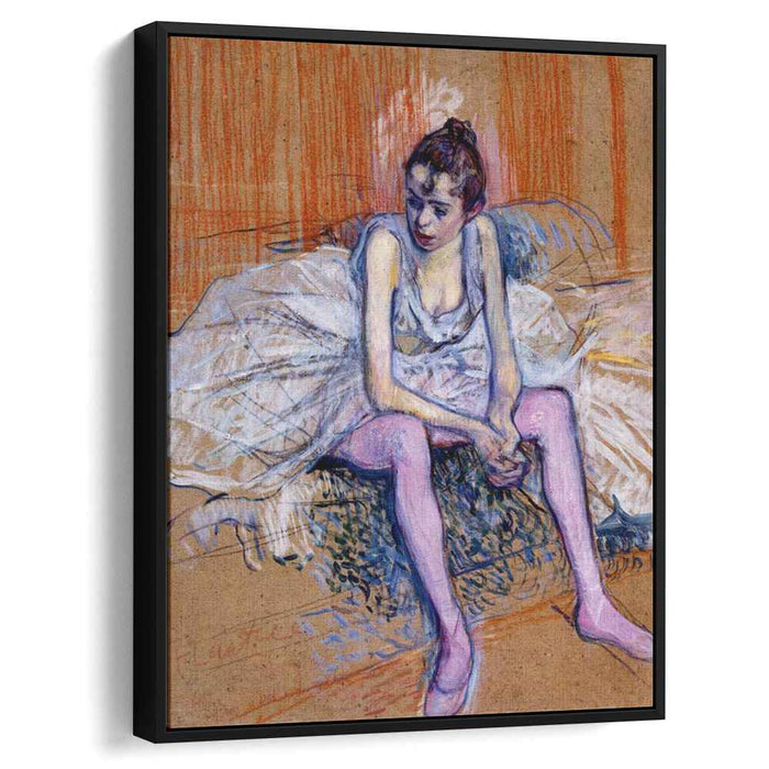 Seated Dancer in Pink Tights (1890) by Henri de Toulouse-Lautrec