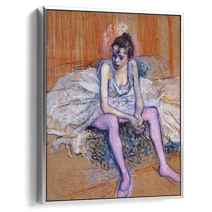 Seated Dancer in Pink Tights (1890) by Henri de Toulouse-Lautrec