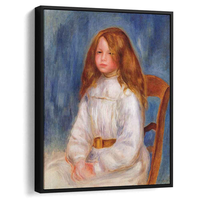Seated Little Girl with a Blue Background (1890) by Pierre-Auguste Renoir