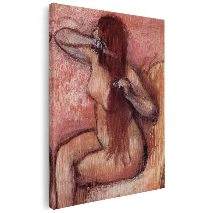 Seated Nude Combing Her Hair (1890) by Edgar Degas