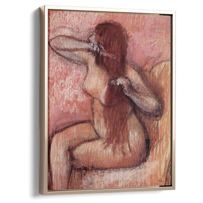 Seated Nude Combing Her Hair (1890) by Edgar Degas