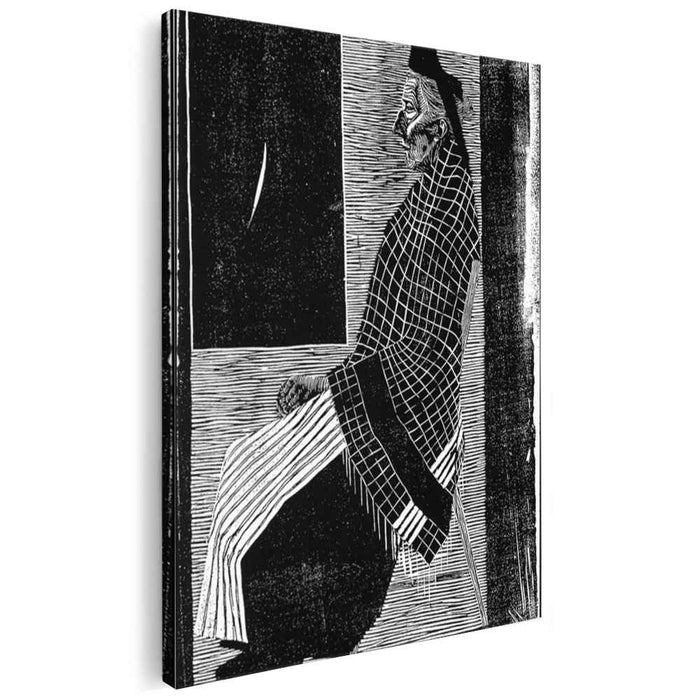 Seated Old Woman (1920) by M.C. Escher